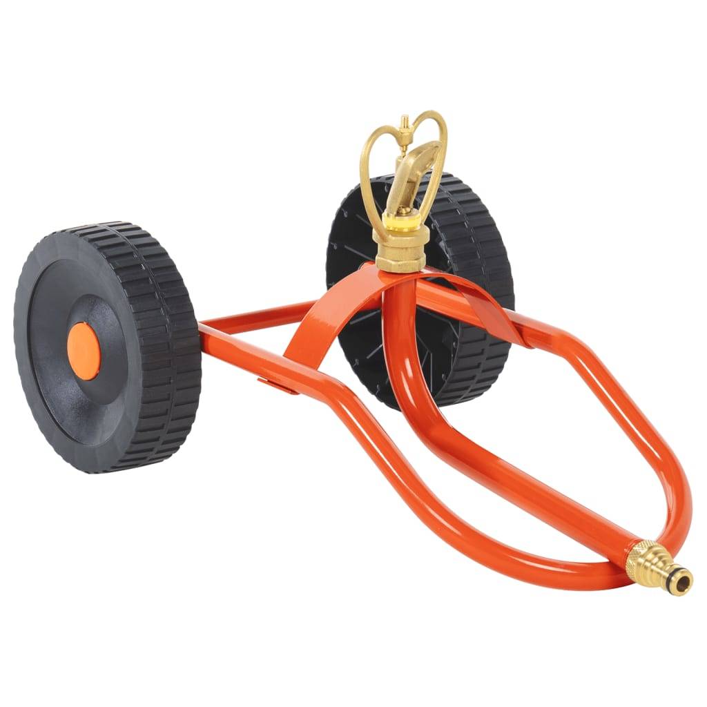 Vidaxl - Traîneau d’arrosage sur roues avec tête rotative en acier rouge vidaXL 4005276 - Image 1