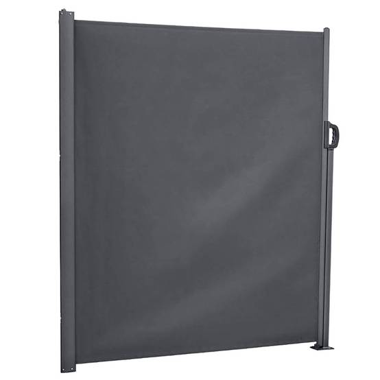 Hesperide - Paravent rétractable "Antao" graphite 3x1,8m en aluminium traité époxy Hespéride - Image 1