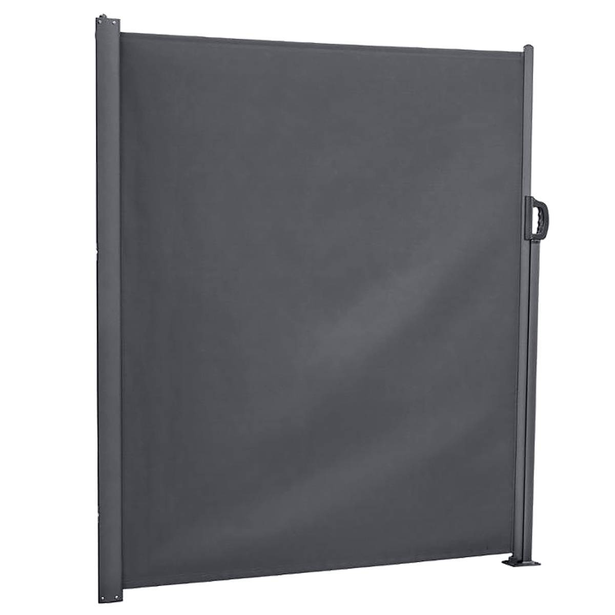 Hesperide - Paravent rétractable "Antao" graphite 3x1,8m en aluminium traité époxy Hespéride