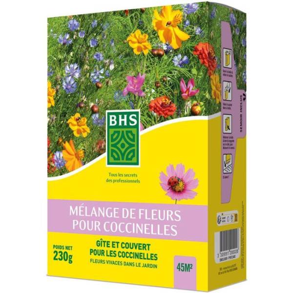 BHS - Mélange de fleurs pour coccinelles - BHS - 230 g - 15 variétés annuelles et 7 vivaces - Image 1