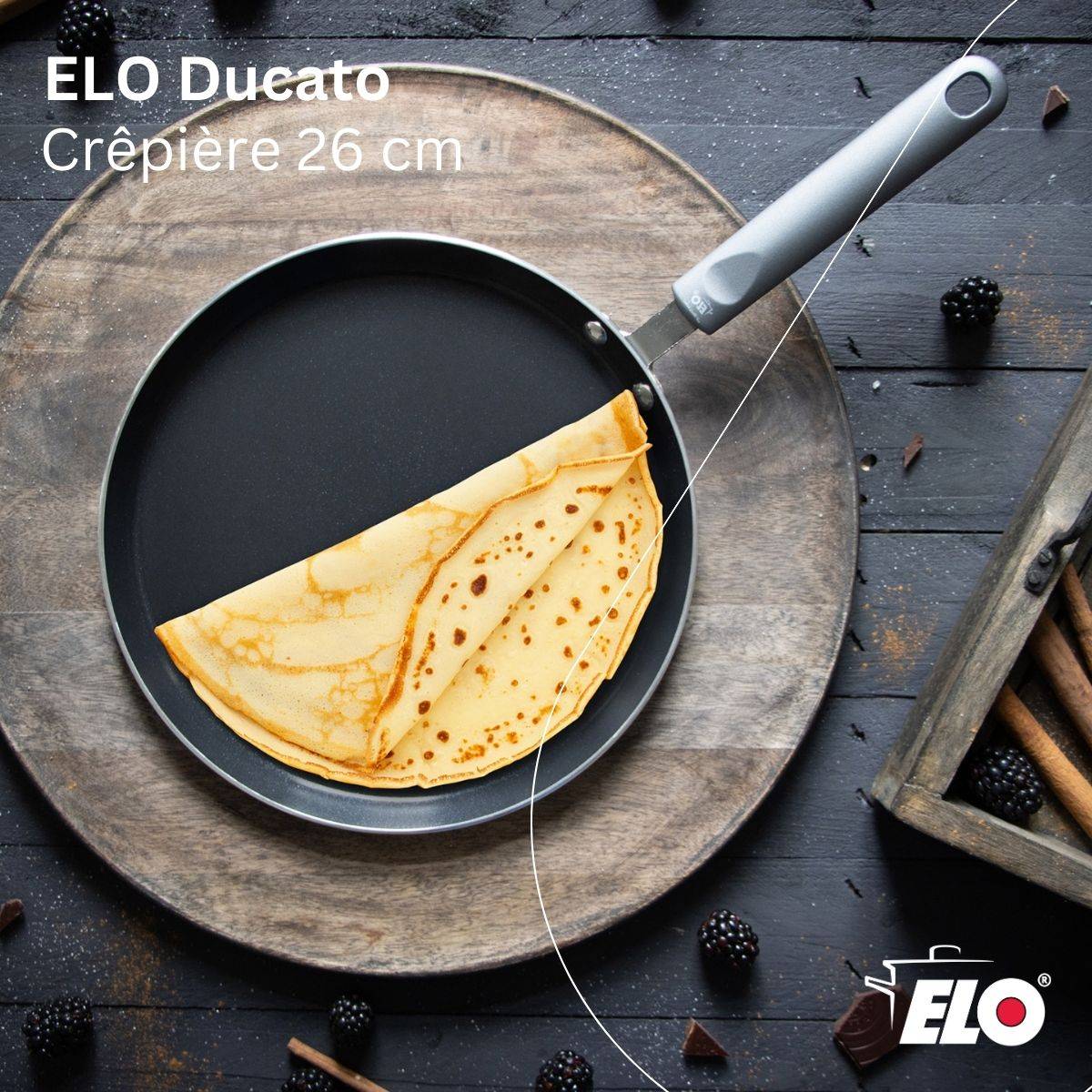 Set chandeleur crêpière 26 cm et 3 ustensiles Elo Ducato - Image 3
