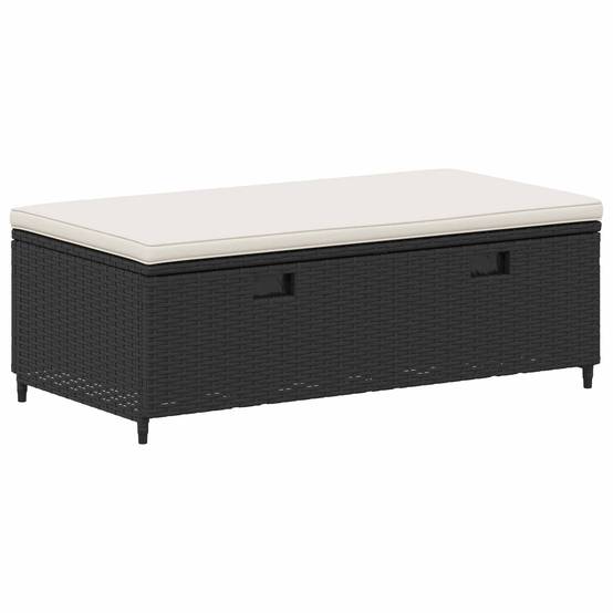 Ensemble de canapés de jardin résine tressée et acier noir et blanc crème 110 x 57 x 73 cm - PANGIVO - Image 6