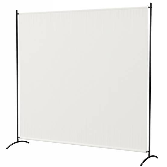 Paravent extérieur acier et polyester beige 180 x 50 x 180 cm - PANGIVO - Image 2