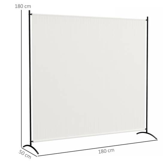 Paravent extérieur acier et polyester beige 180 x 50 x 180 cm - PANGIVO - Image 5