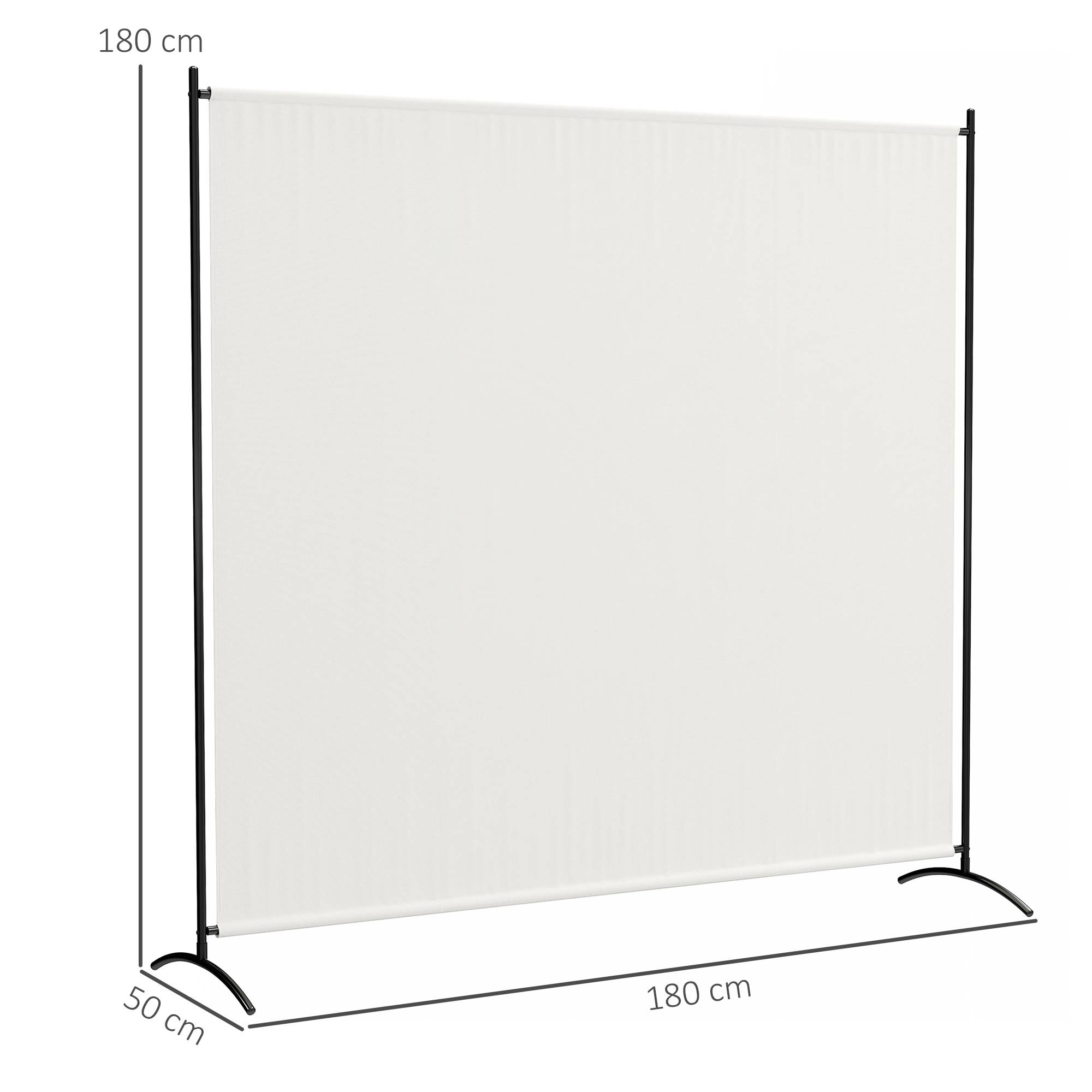 Paravent extérieur acier et polyester beige 180 x 50 x 180 cm - PANGIVO - Image 5