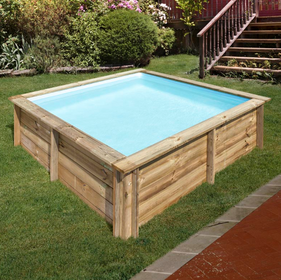 Piscine en bois Sunbay City - 225 x 225 x 68 cm carrée