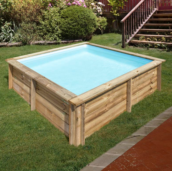 Piscine en bois Sunbay City - 225 x 225 x 68 cm carrée