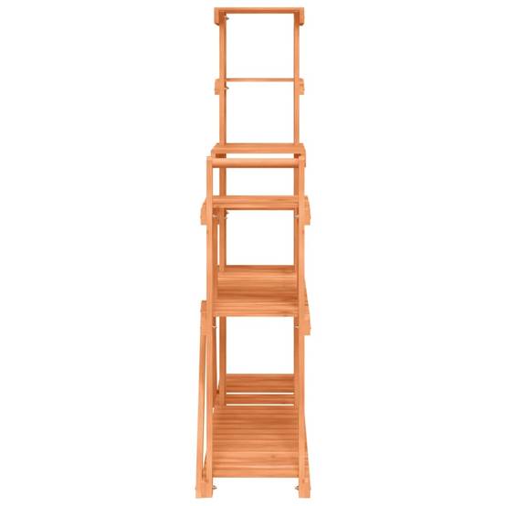 Porte-Plantes Multi-niveaux Bois Massif de Sapin Étagère Décorative pour Salon Balcon Brun 111cm – ComfortXL Outdoor Living - Image 5