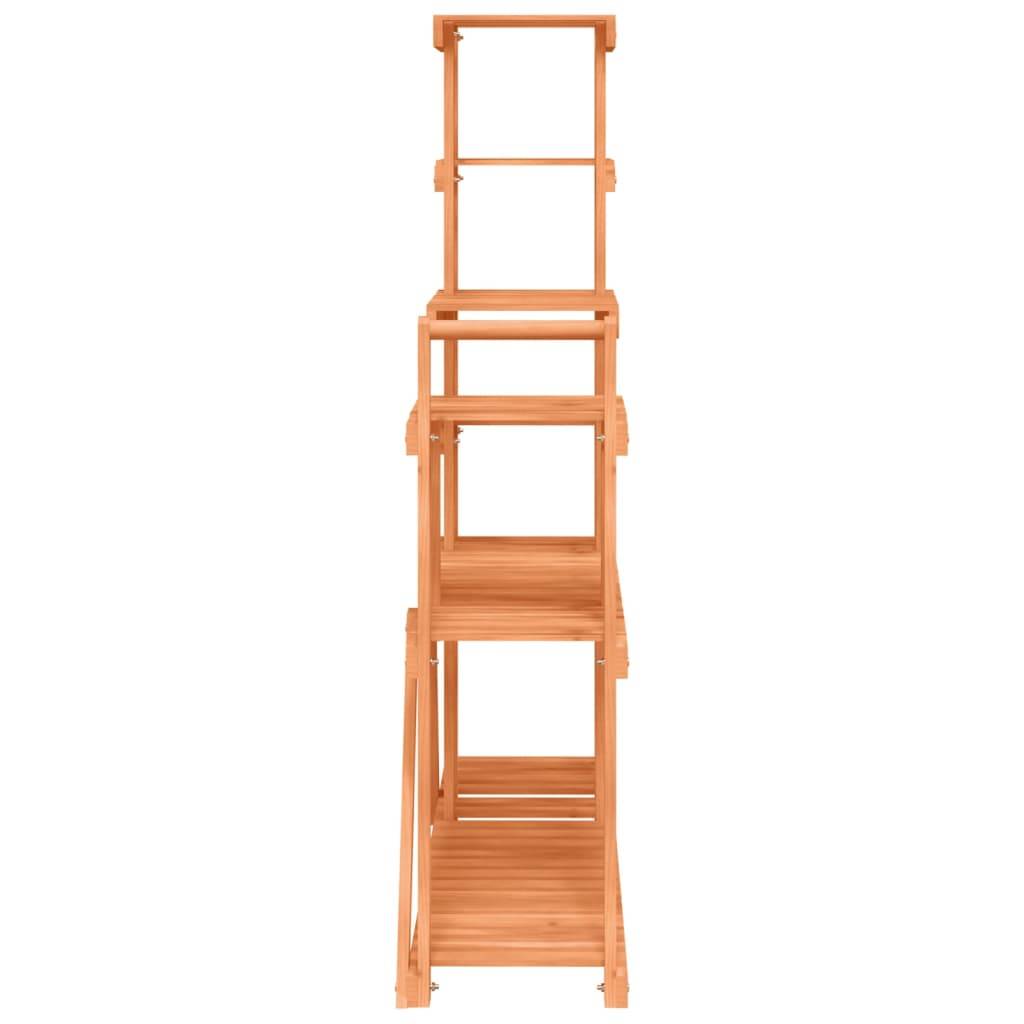 Porte-Plantes Multi-niveaux Bois Massif de Sapin Étagère Décorative pour Salon Balcon Brun 111cm – ComfortXL Outdoor Living - Image 5