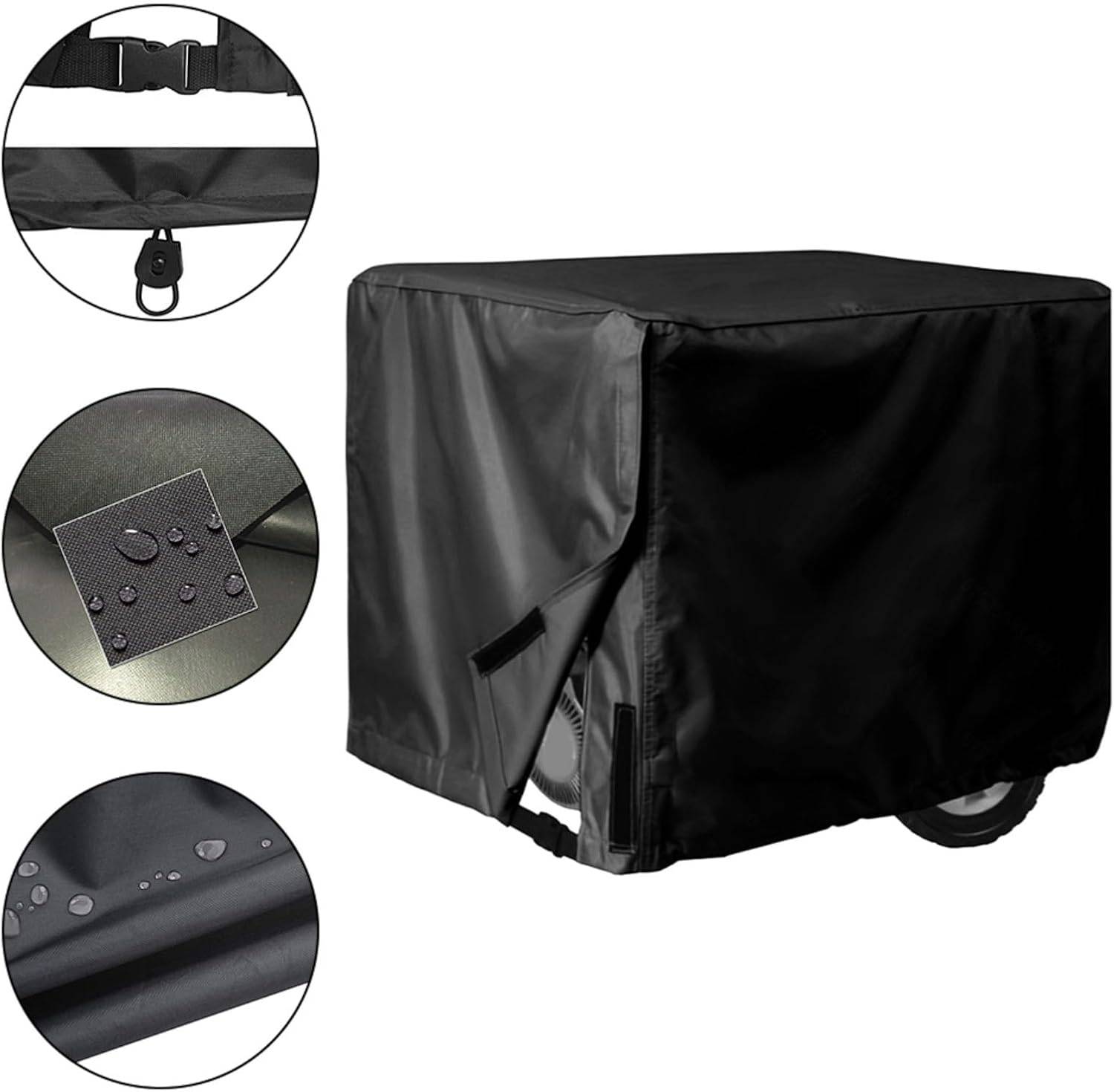 Housse de protection en tissu Oxford noir, générateur imperméable et anti-poussière, convient à la plupart des générateurs, taille 65 x 51 x 51 cm- - Image 6