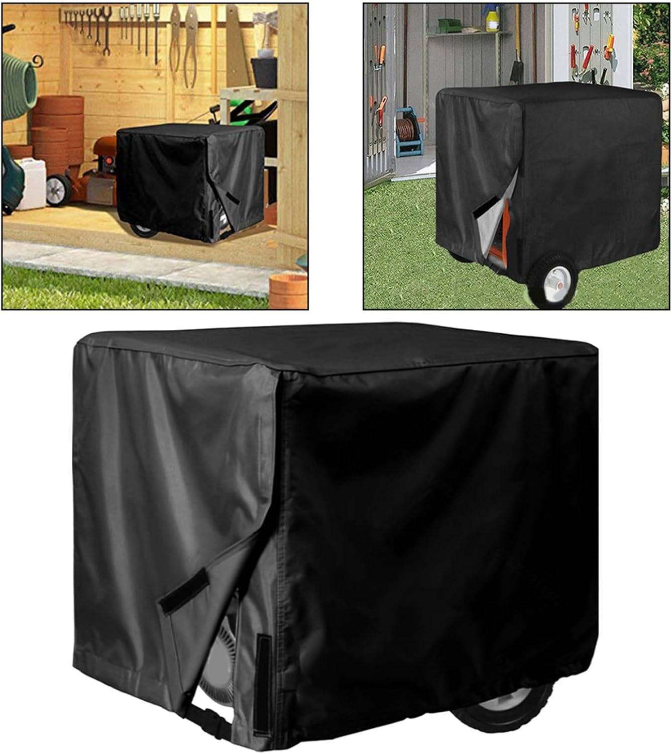 Housse de protection en tissu Oxford noir, générateur imperméable et anti-poussière, convient à la plupart des générateurs, taille 65 x 51 x 51 cm- - Image 5