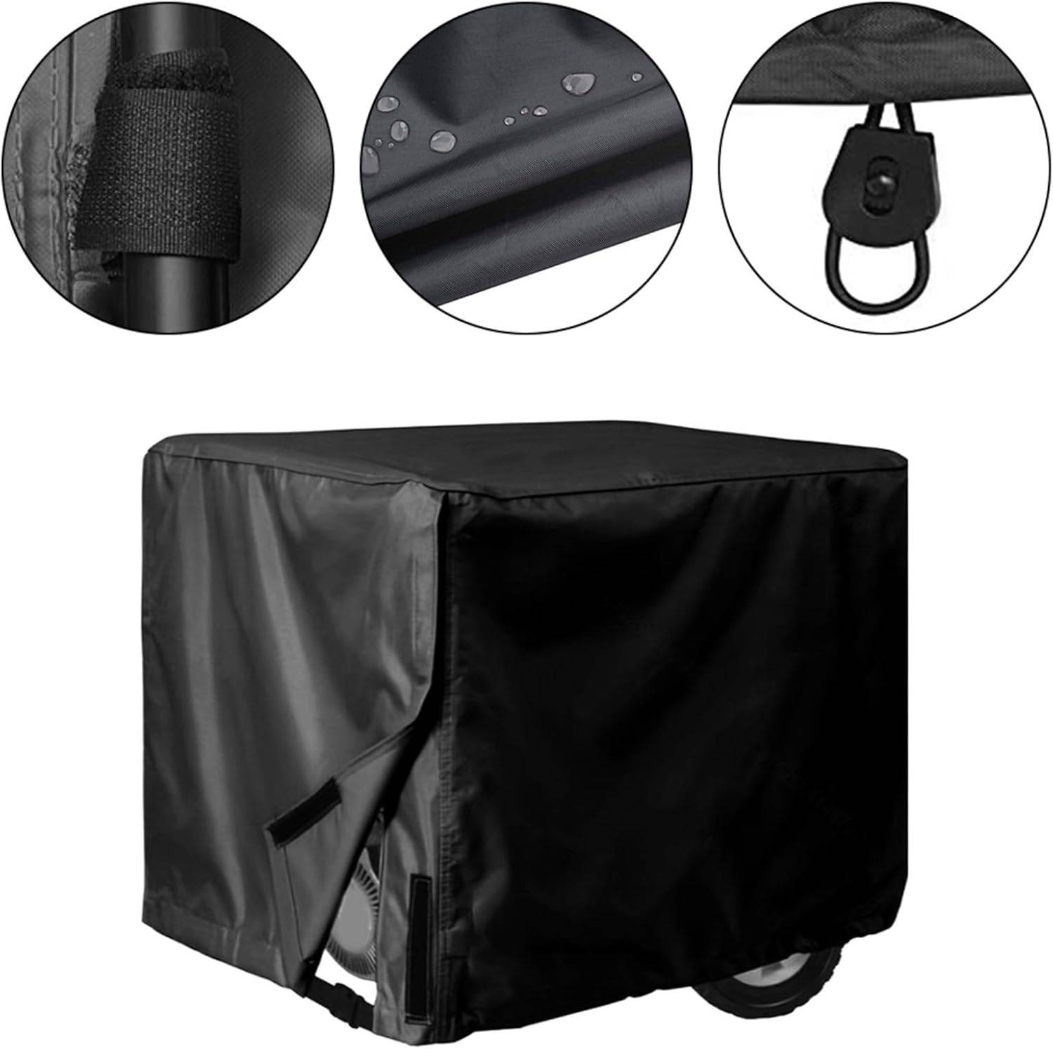 Housse de protection en tissu Oxford noir, générateur imperméable et anti-poussière, convient à la plupart des générateurs, taille 65 x 51 x 51 cm- - Image 7