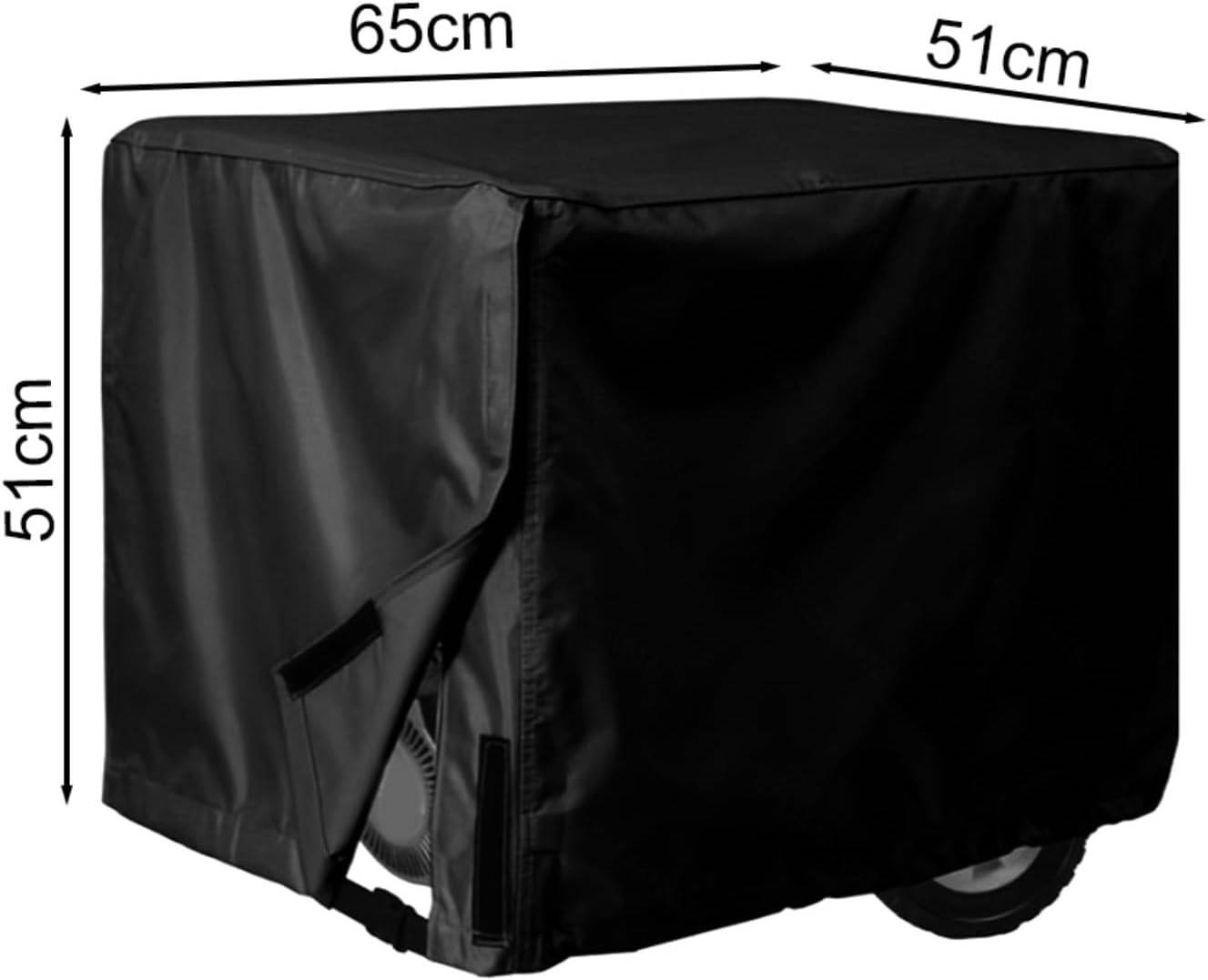 Housse de protection en tissu Oxford noir, générateur imperméable et anti-poussière, convient à la plupart des générateurs, taille 65 x 51 x 51 cm- - Image 2