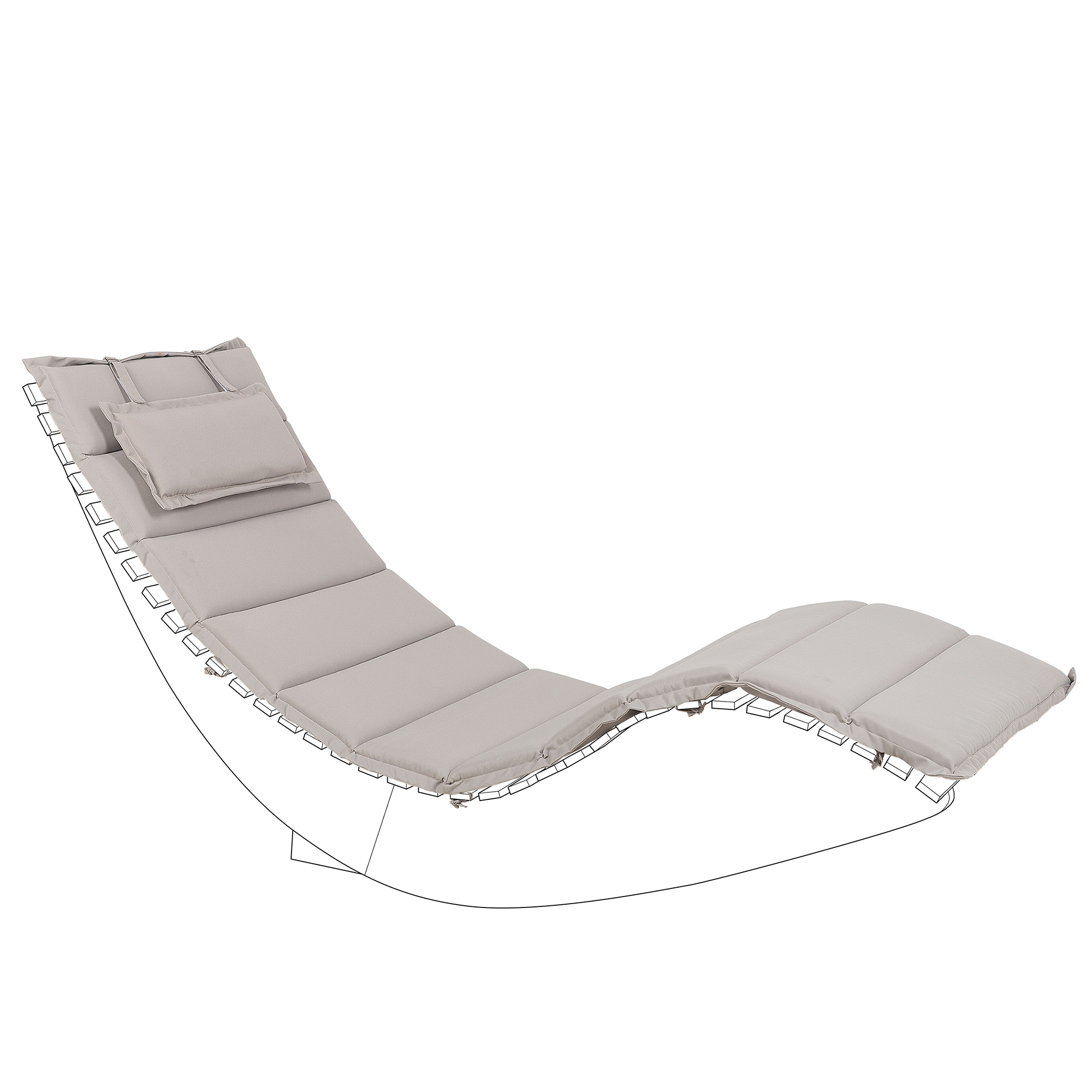Beliani - Coussin d'assise d'extérieur Polyester Taupe BRESCIA - Beliani - Image 1