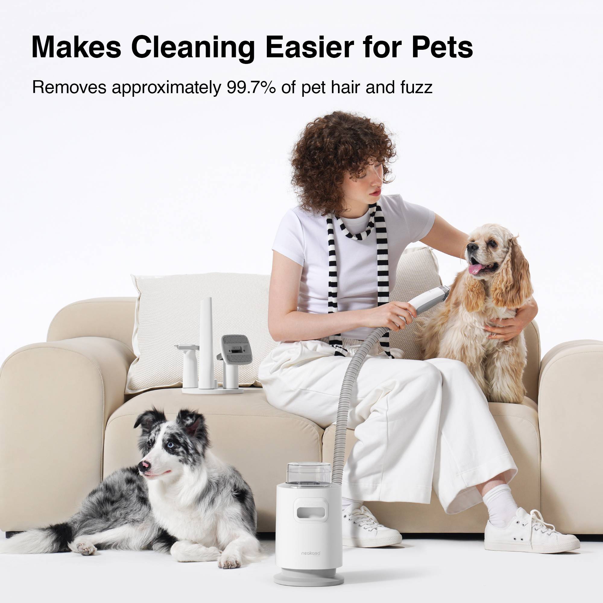 Neakasa P0 Pro - Kit de Toilettage pour Animaux de Compagnie 5-en-1 avec Aspirateur - Image 4