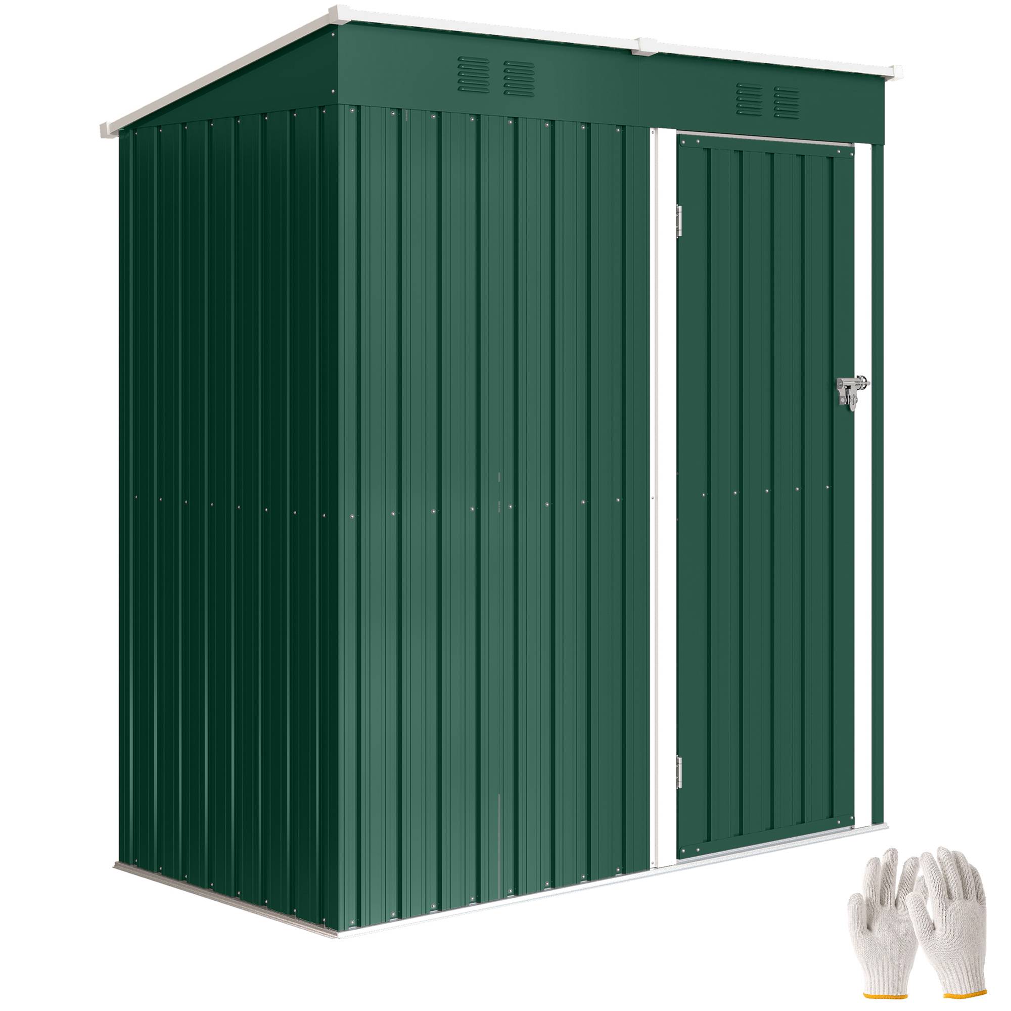 ComfortXL - Abri de jardin acier galvanisé 163 x 90 x 179 cm vert 1,37 m² porte verrouillable - ComfortXL Outdoor Living - Image 1