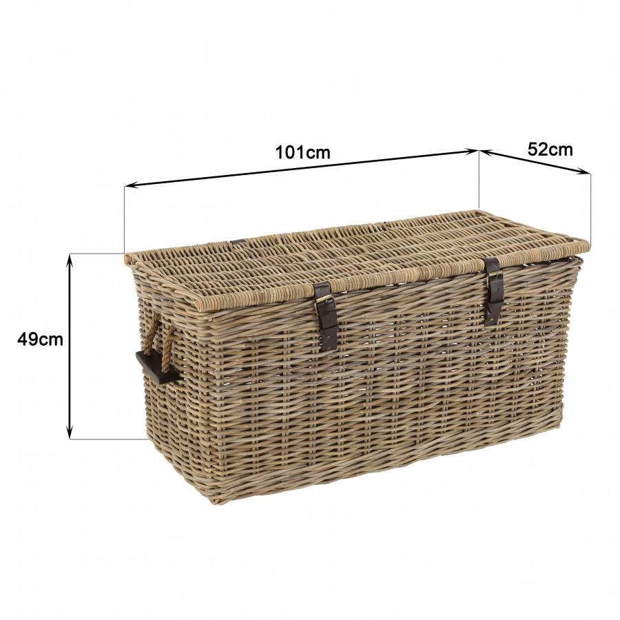 Macabane - KALLY - Coffre de rangement en kubu naturel 100cm - Image 10