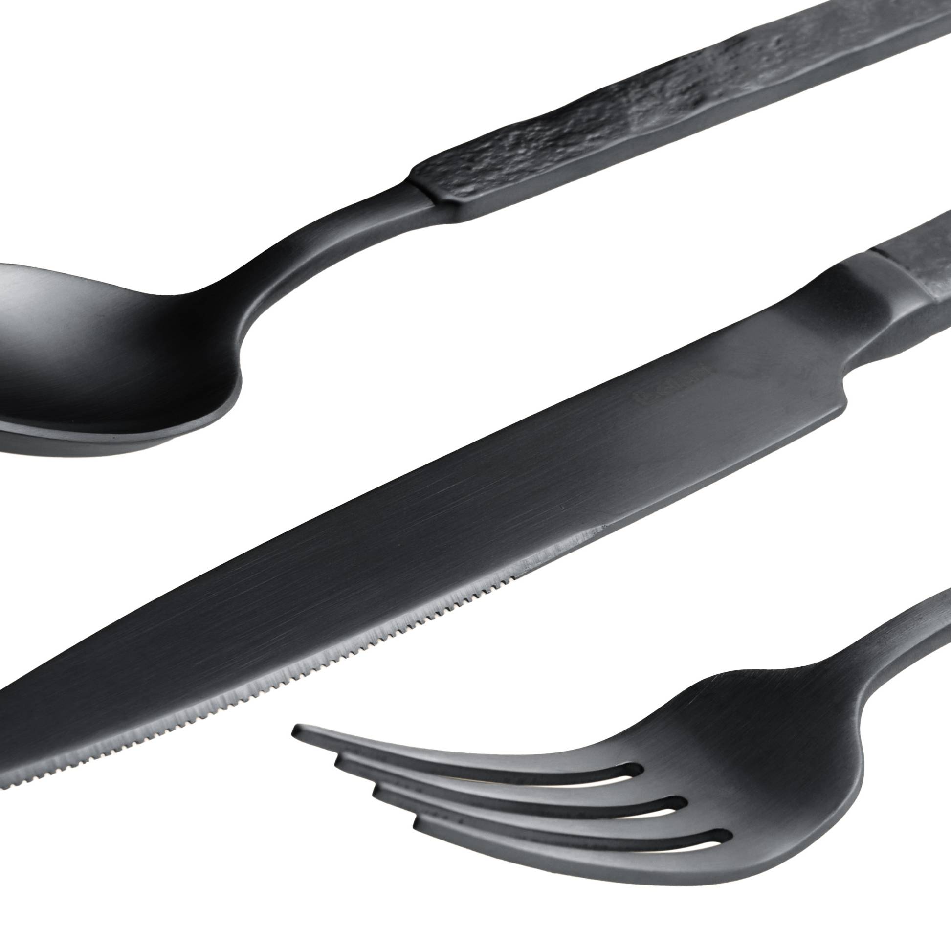 Beliani - Ensemble de couverts Acier inox Noir BIGOLI - 4x24x3- Beliani - Image 5