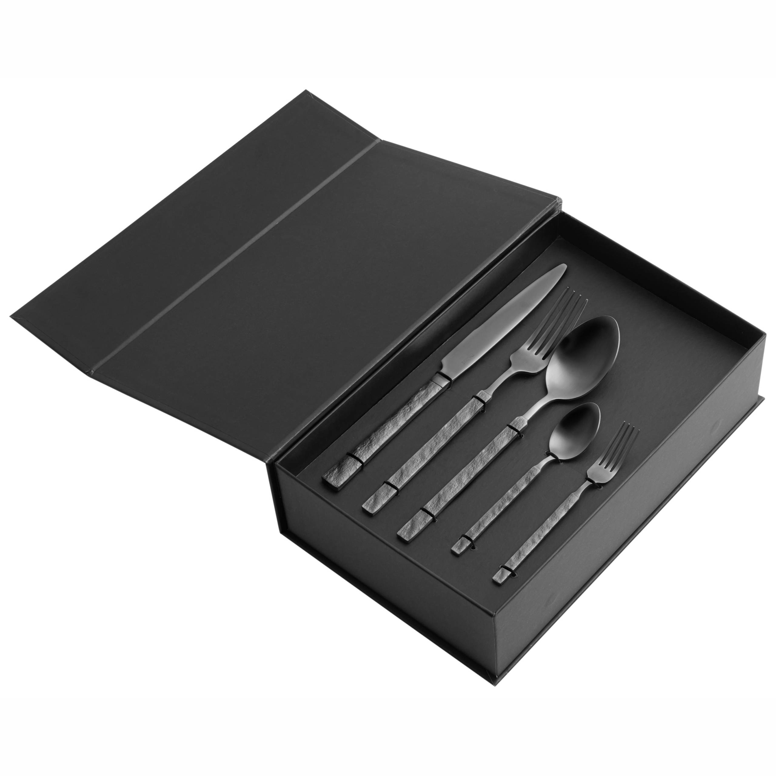 Beliani - Ensemble de couverts Acier inox Noir BIGOLI - 4x24x3- Beliani - Image 4