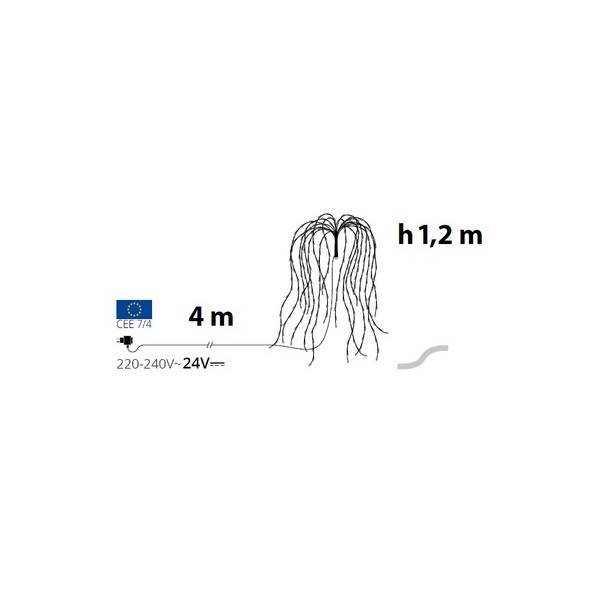 Branche lumineuse 1.2M 480 LEd blanc froid flash argentée Lotti - Image 2