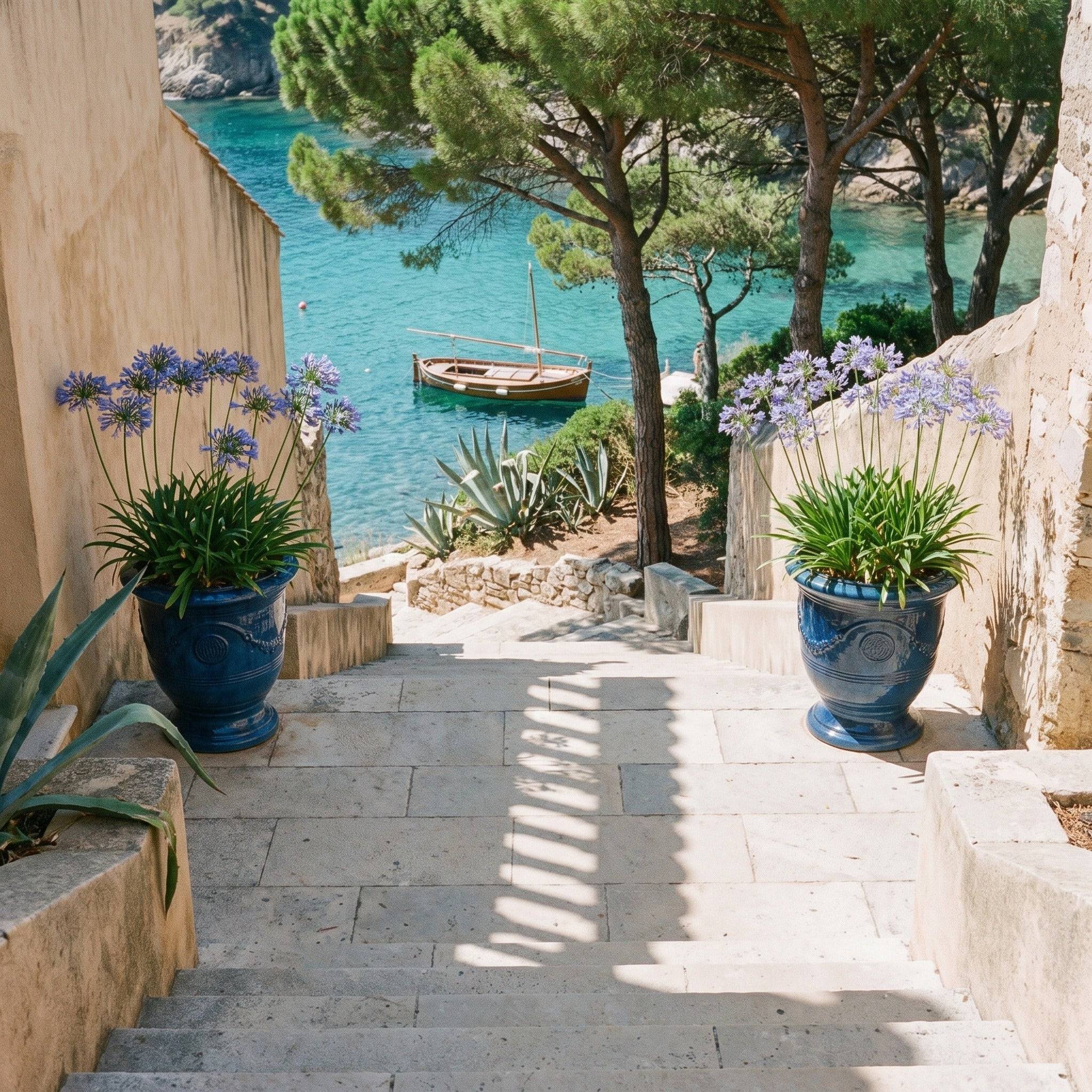 Provencelia - Pot RICHELIEU 46x56cm bleu azur - Image 6