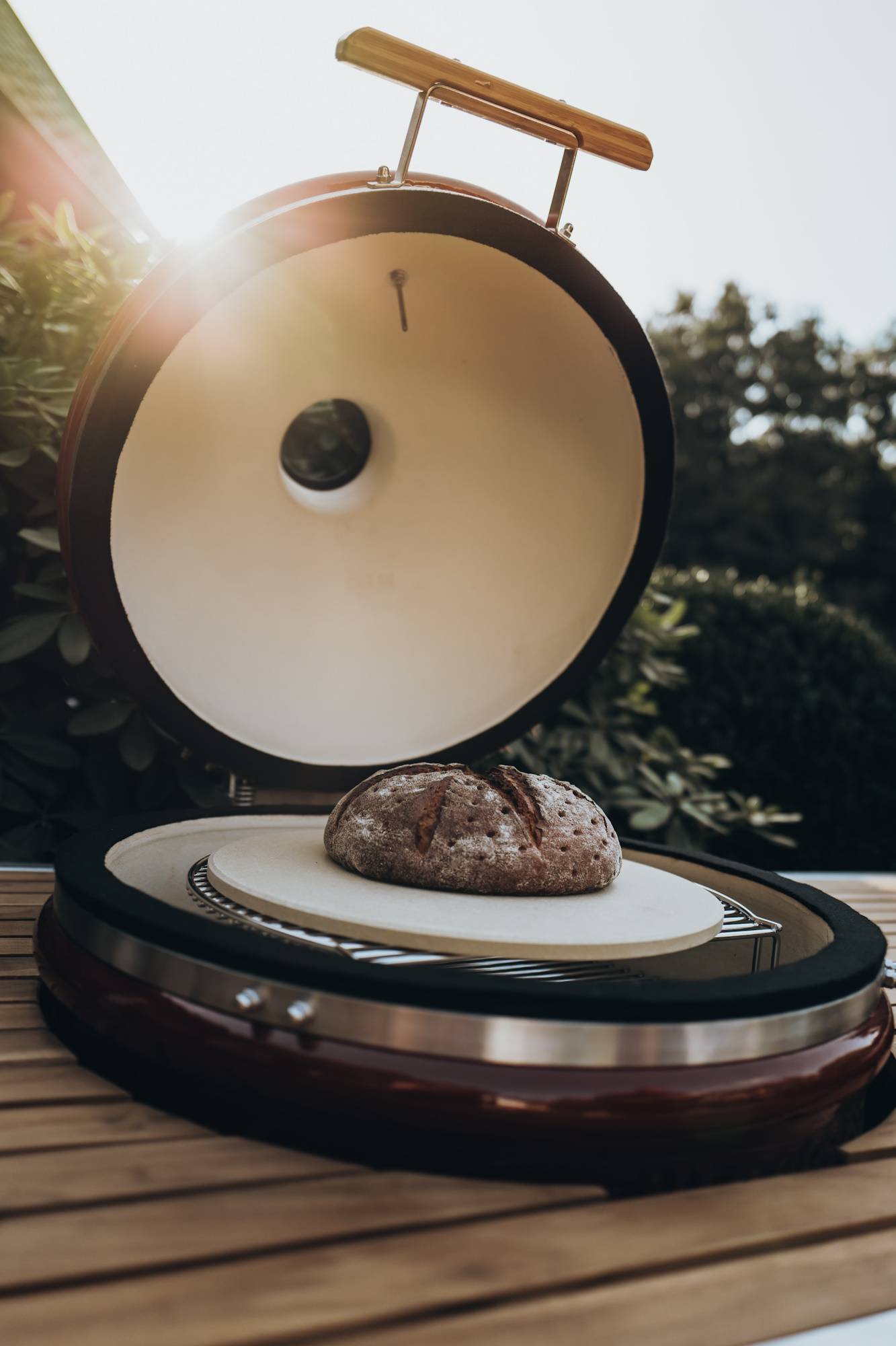 Kamado Monolith LeCHEF Pro Série 2.0 Noir + Chariot + Housse + Pierre Pizza - Image 8