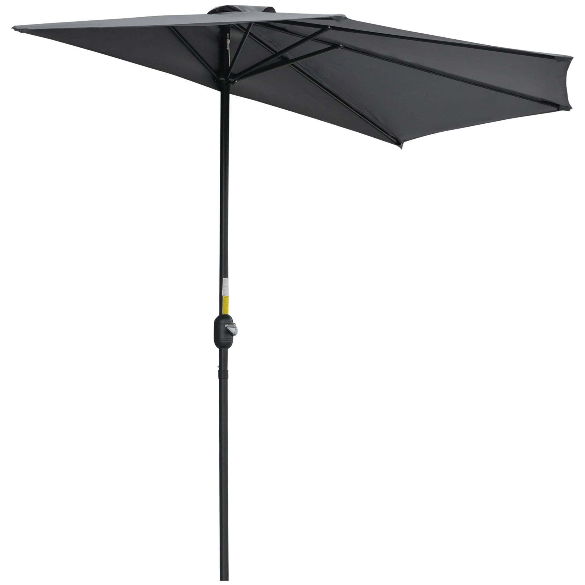 Demi-parasol mural métal pour balcon et terrasse protection UV anti-pluie 293cm gris - ComfortXL Outdoor Living - Image 2
