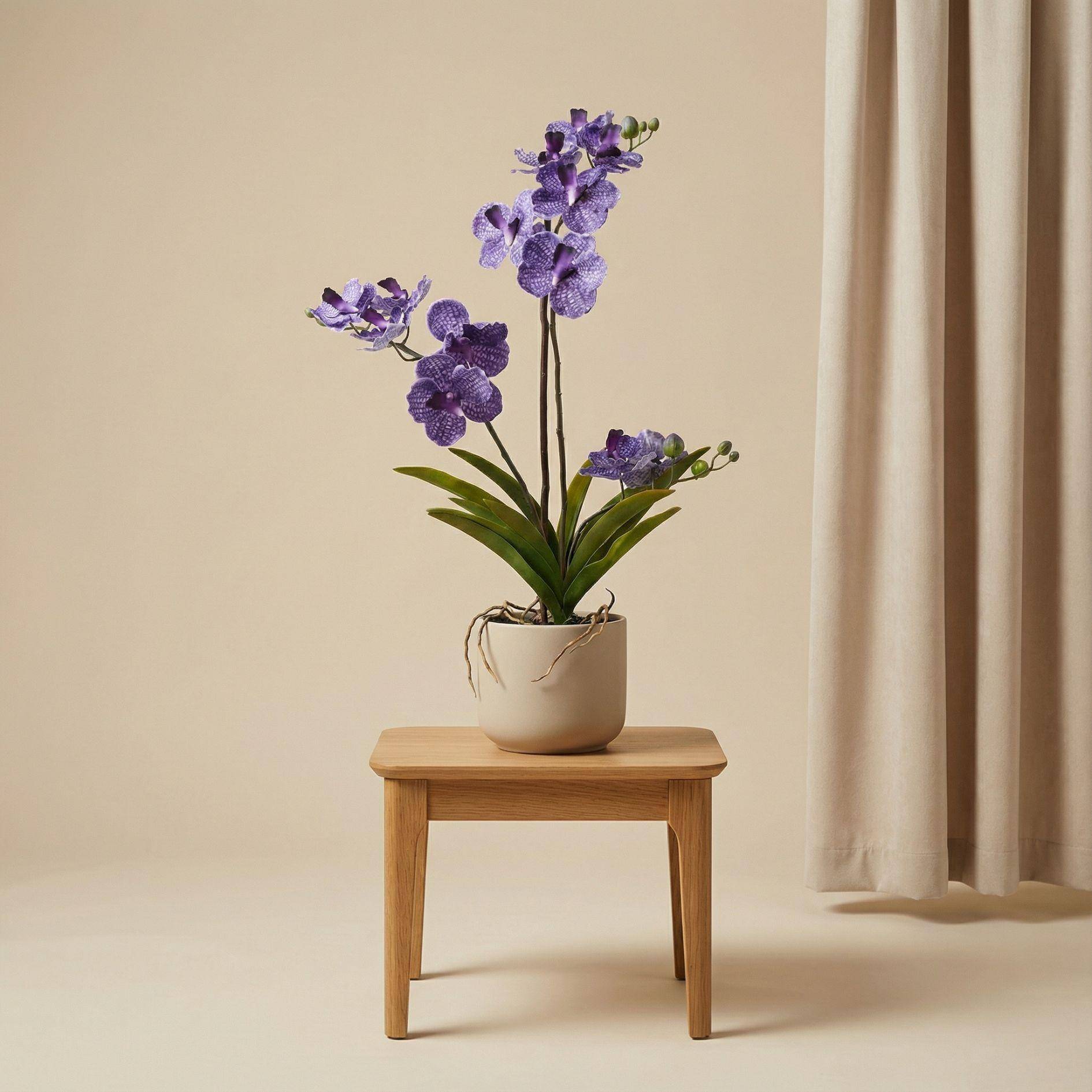 Orchidée Vanda 60 cm - violet - Ø10cm - Plante artificielle - Image 3