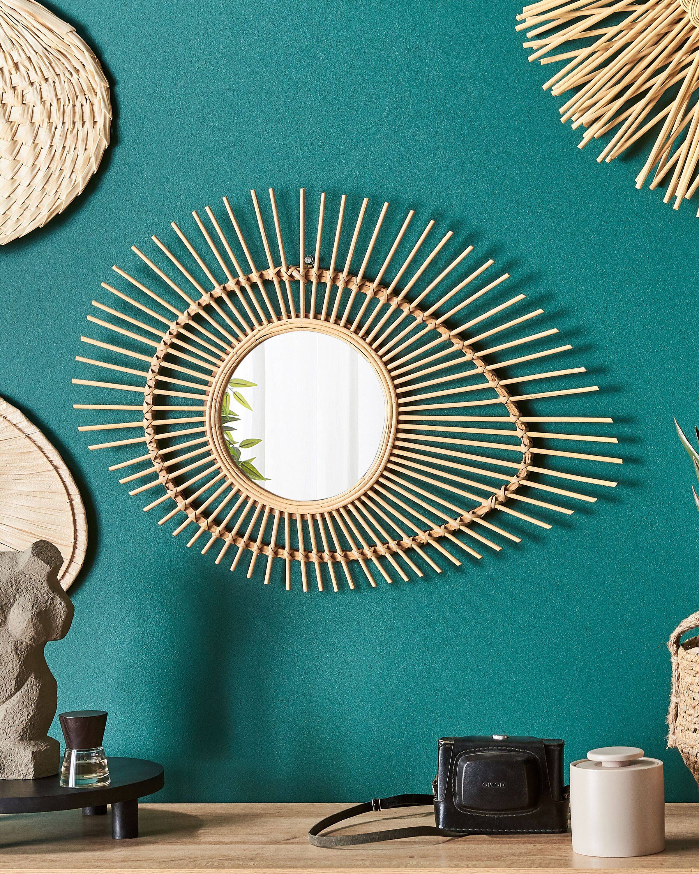 Beliani - Miroir décoratif Bambou Naturel BARIO - Beliani - Image 1