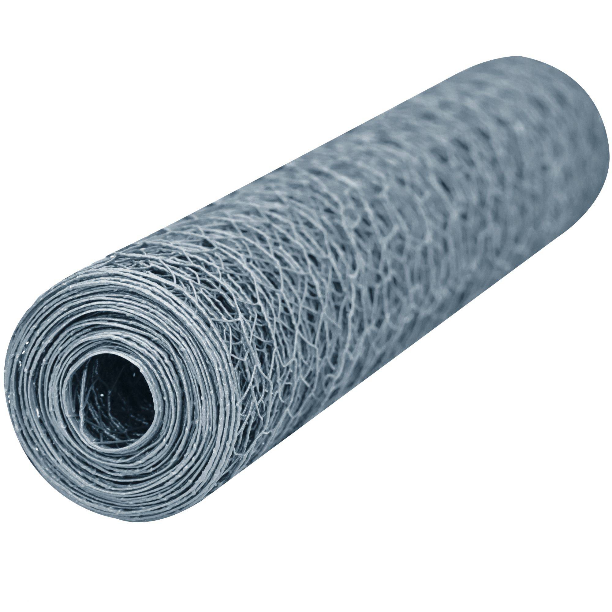 Grillage galvanisé mailles hexagonales de 25 mm WERKA PRO - 0,5 x 2,5m - Image 1