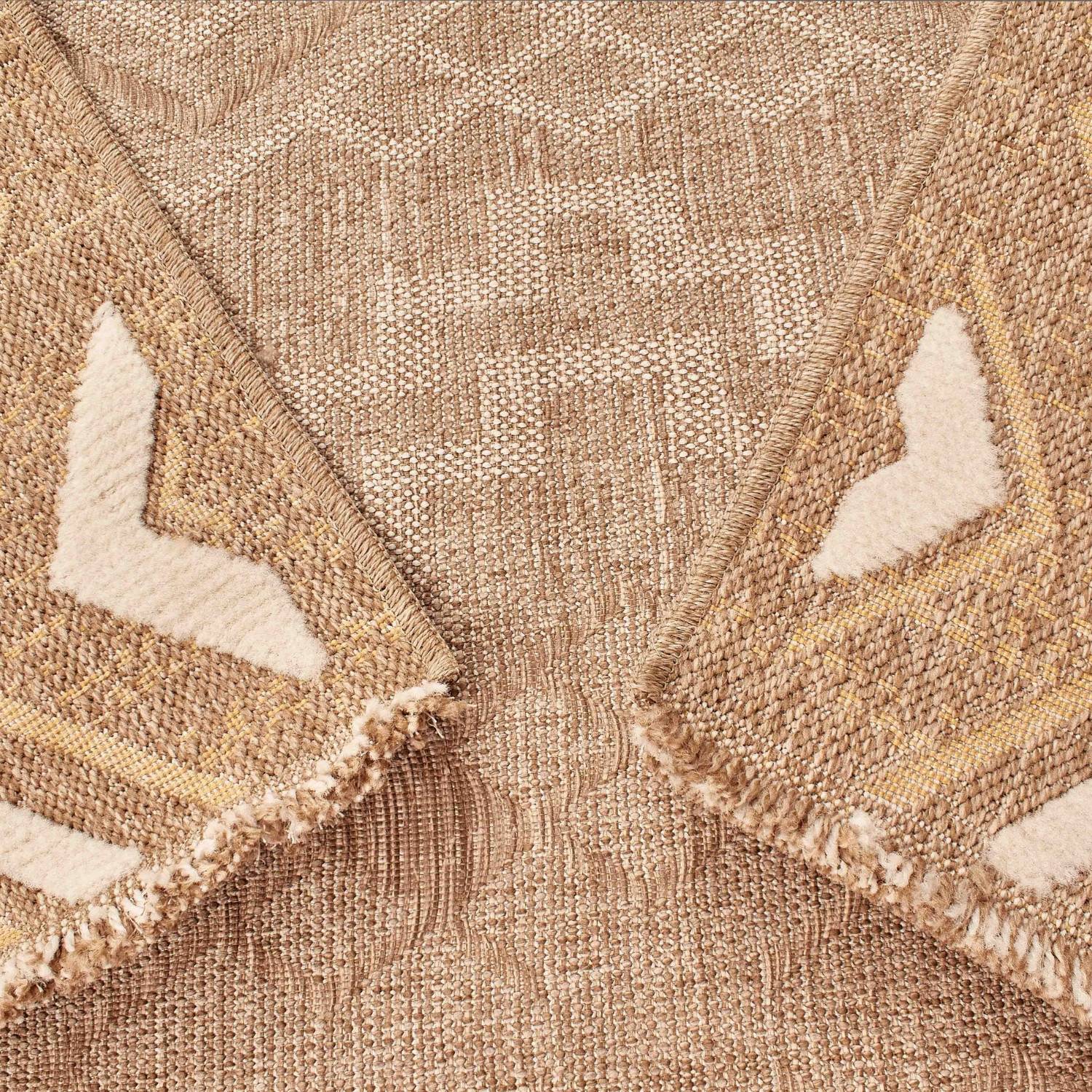 Autre - Tapis intérieur et extérieur en polypropylène marron 120x170cm - Image 4