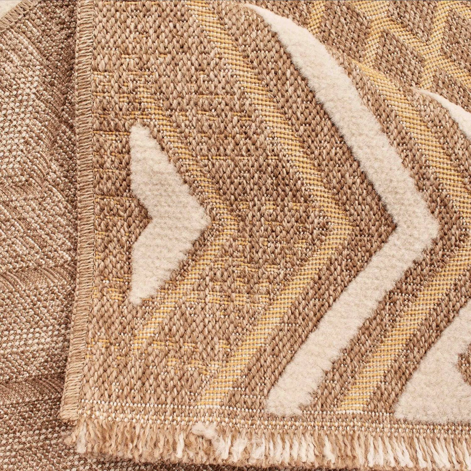 Autre - Tapis intérieur et extérieur en polypropylène marron 120x170cm - Image 5