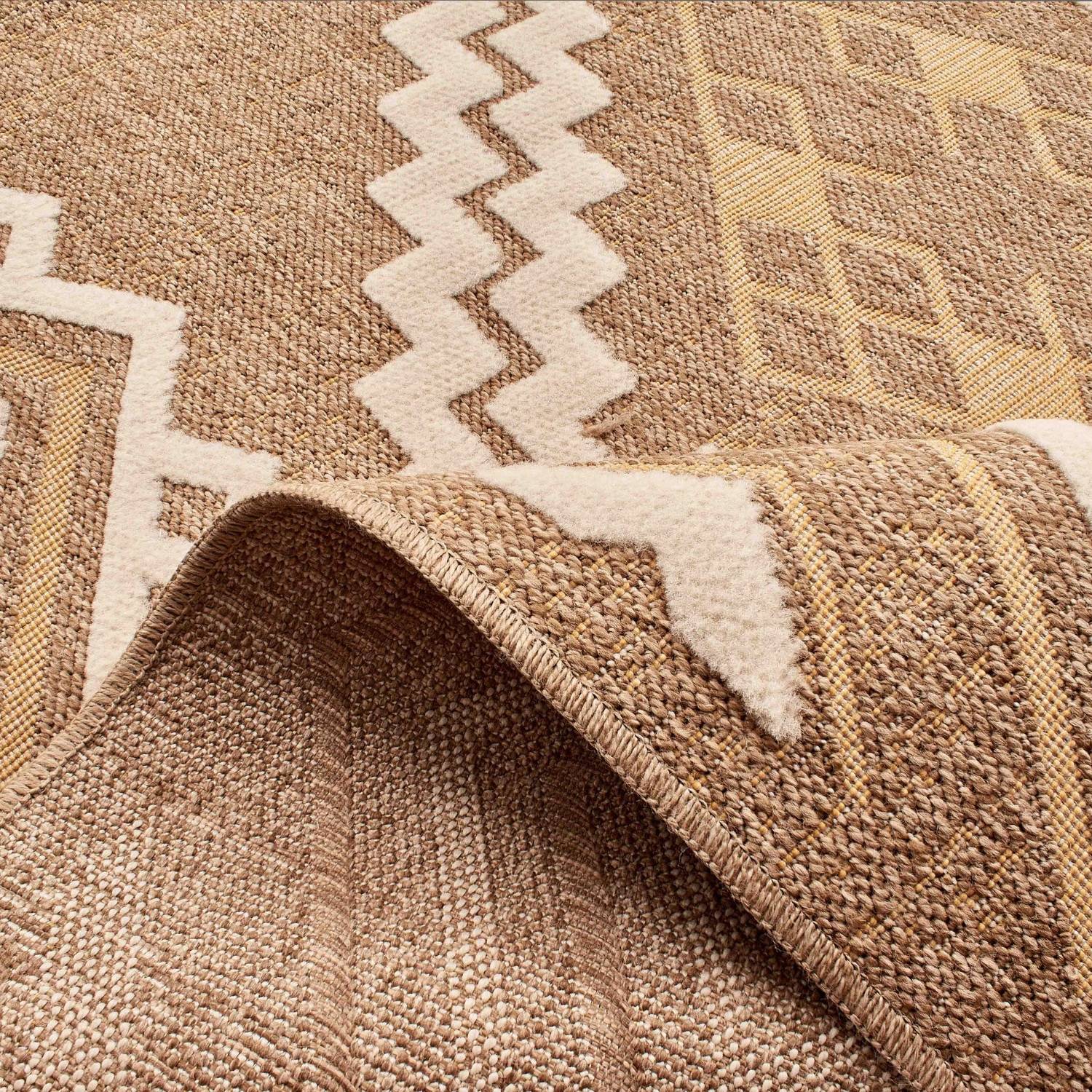 Autre - Tapis intérieur et extérieur en polypropylène marron 120x170cm - Image 3