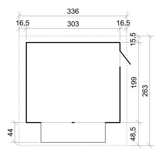 Timbela - Maison de jardin en bois H232x336x263 cm / 6m² - Étal de marché en bois avec comptoir - Bar jardin - 17 mm d’épaisseur - Timbela M150 - Image 7