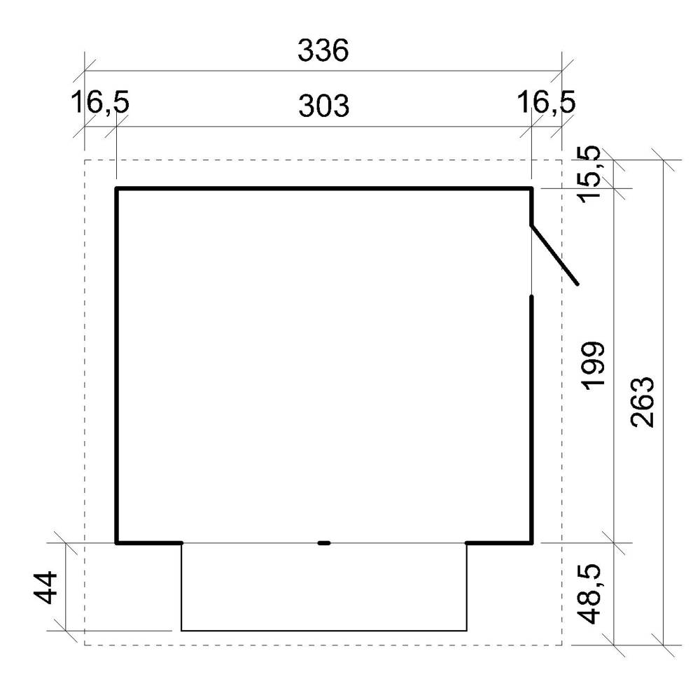 Timbela - Maison de jardin en bois H232x336x263 cm / 6m² - Étal de marché en bois avec comptoir - Bar jardin - 17 mm d’épaisseur - Timbela M150 - Image 7