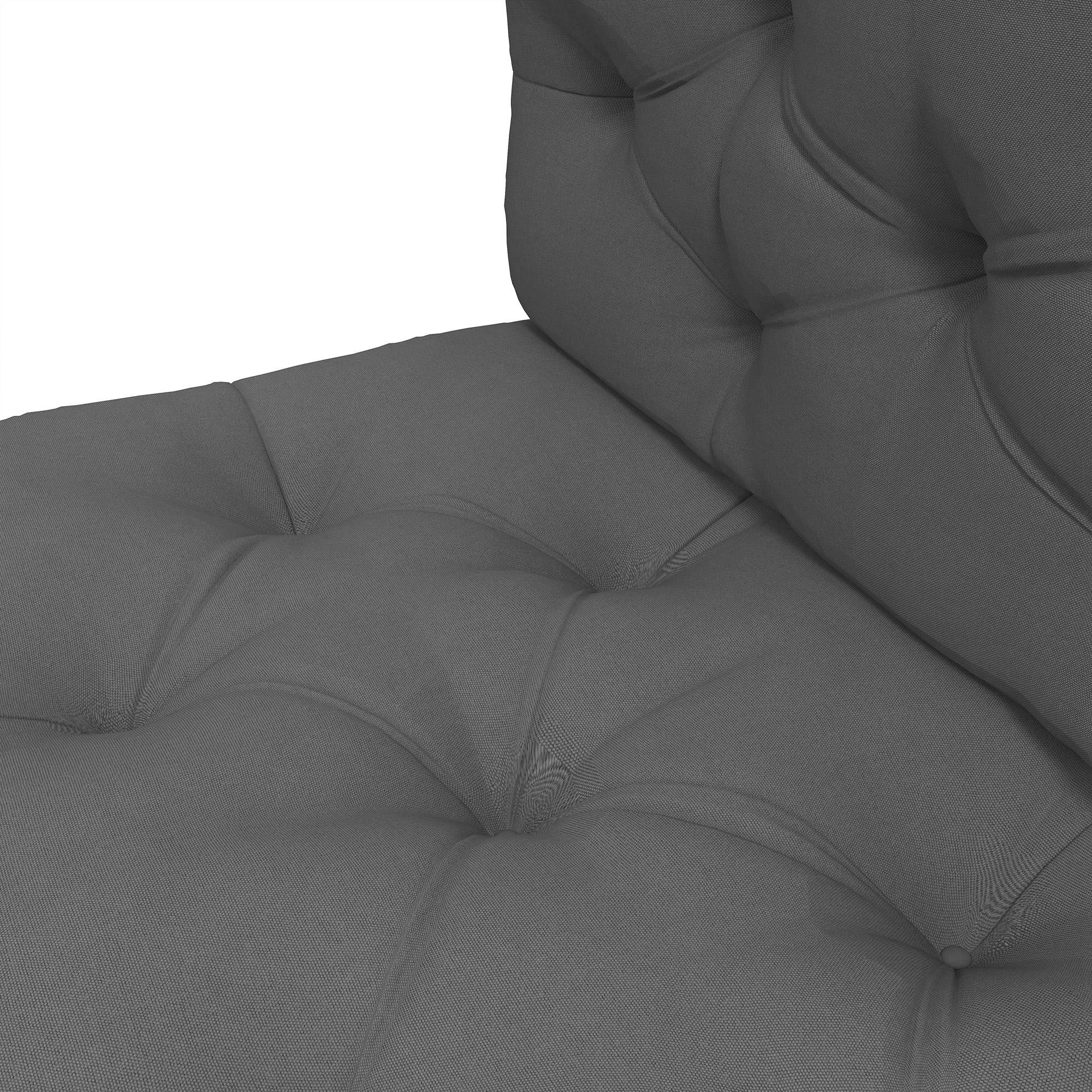 Coussins palette 2 places polyester jardin extérieur assise dossier 120x80 cm gris - ComfortXL Outdoor Living - Image 10