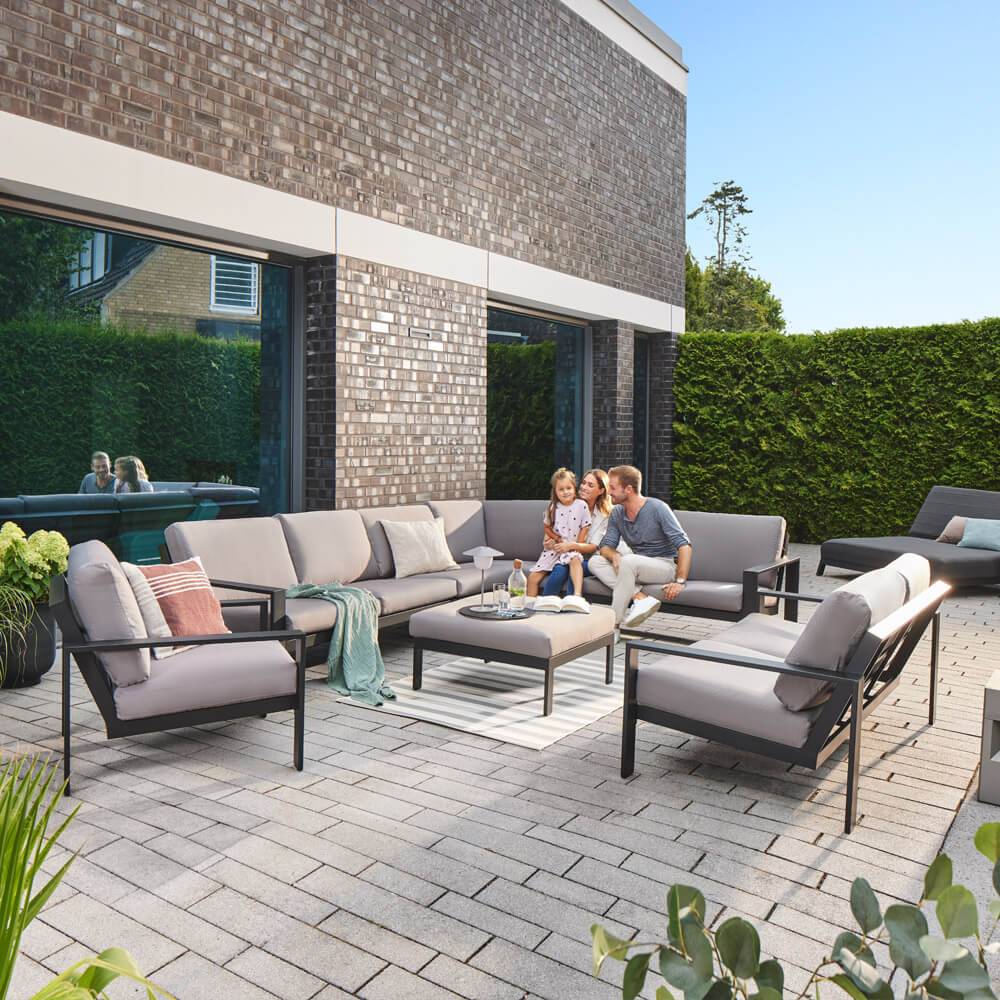 Home Deluxe - Salon de jardin aluminium HOME DELUXE RIO XXL - anthracite - Image 3