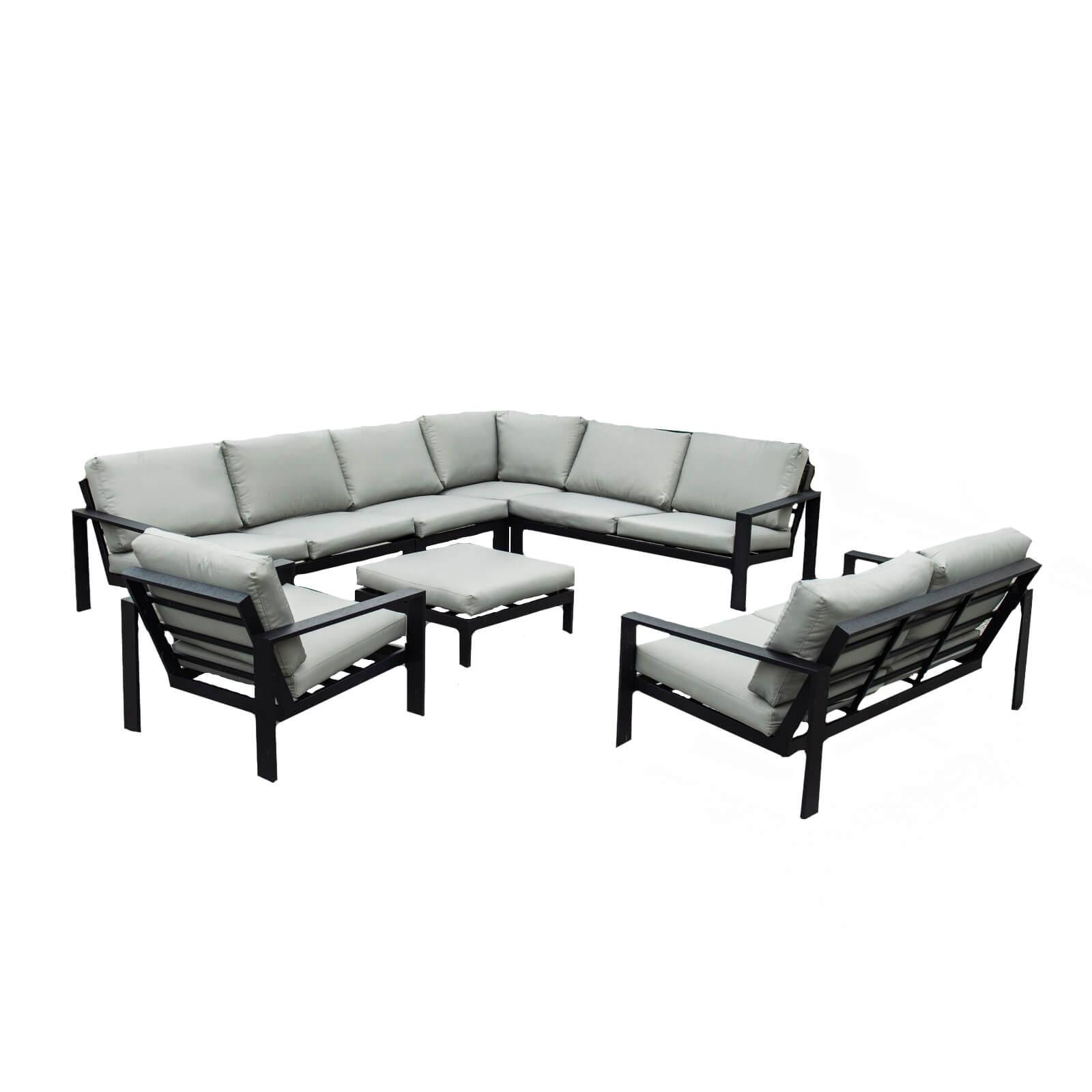 Home Deluxe - Salon de jardin aluminium HOME DELUXE RIO XXL - anthracite - Image 1