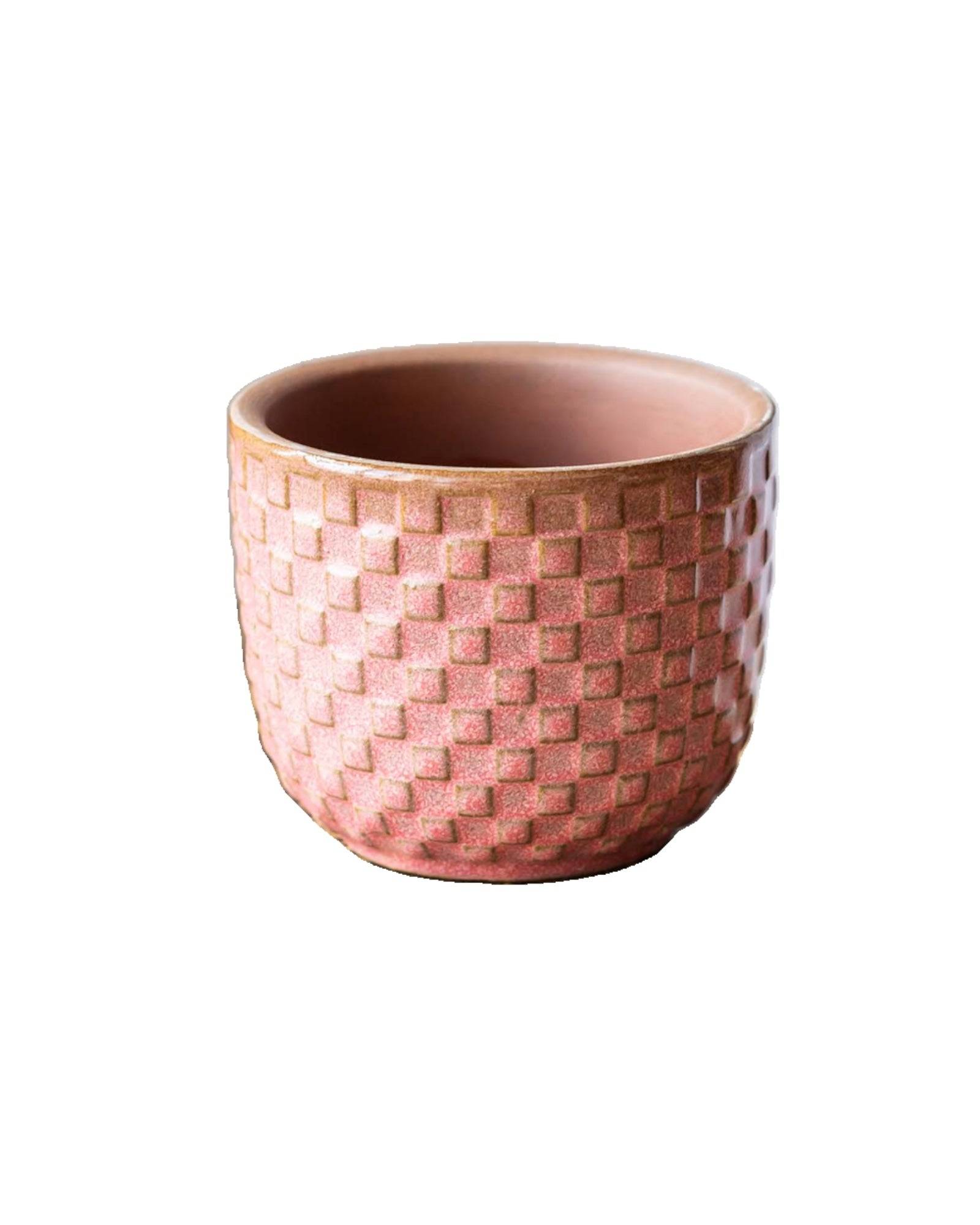 Mini cache pot - RELIEF ROSE- La Green Touch - Gamm vert