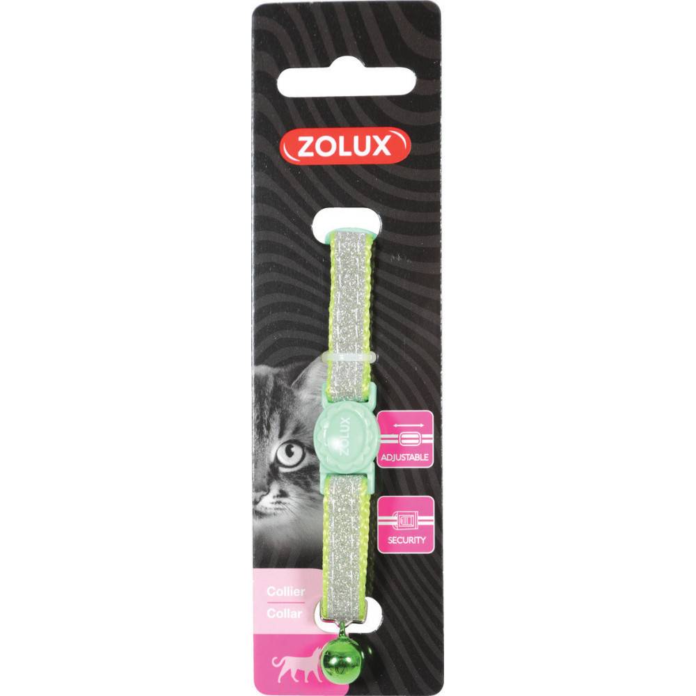 Zolux - Collier SHINY vert, réglable de 17 à 30 cm  pour chat - Image 2