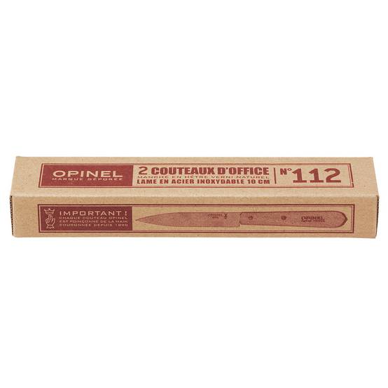 Opinel - Boite de 2 couteaux d'office N°112 Naturel - Image 3