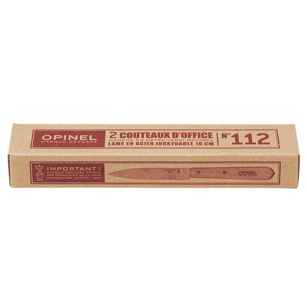 Opinel - Boite de 2 couteaux d'office N°112 Naturel - Image 3