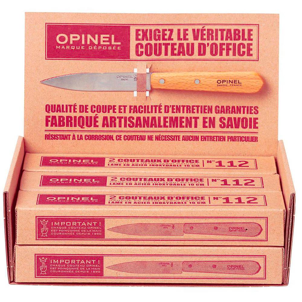 Opinel - Boite de 2 couteaux d'office N°112 Naturel - Image 2