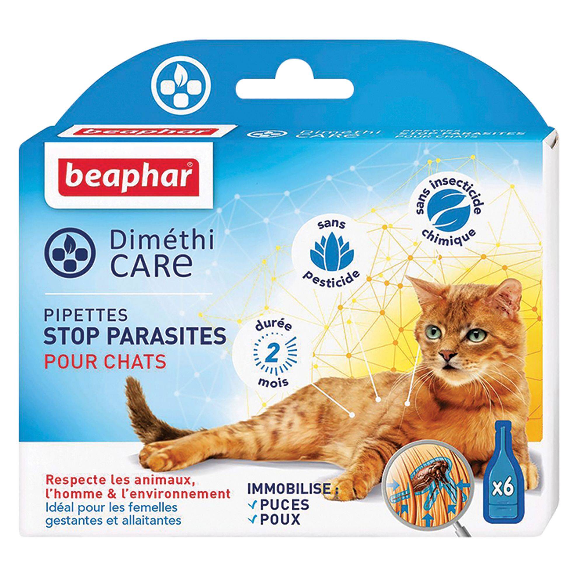 Pipette Diméthicare Stop Parasites pour chat BEAPHAR