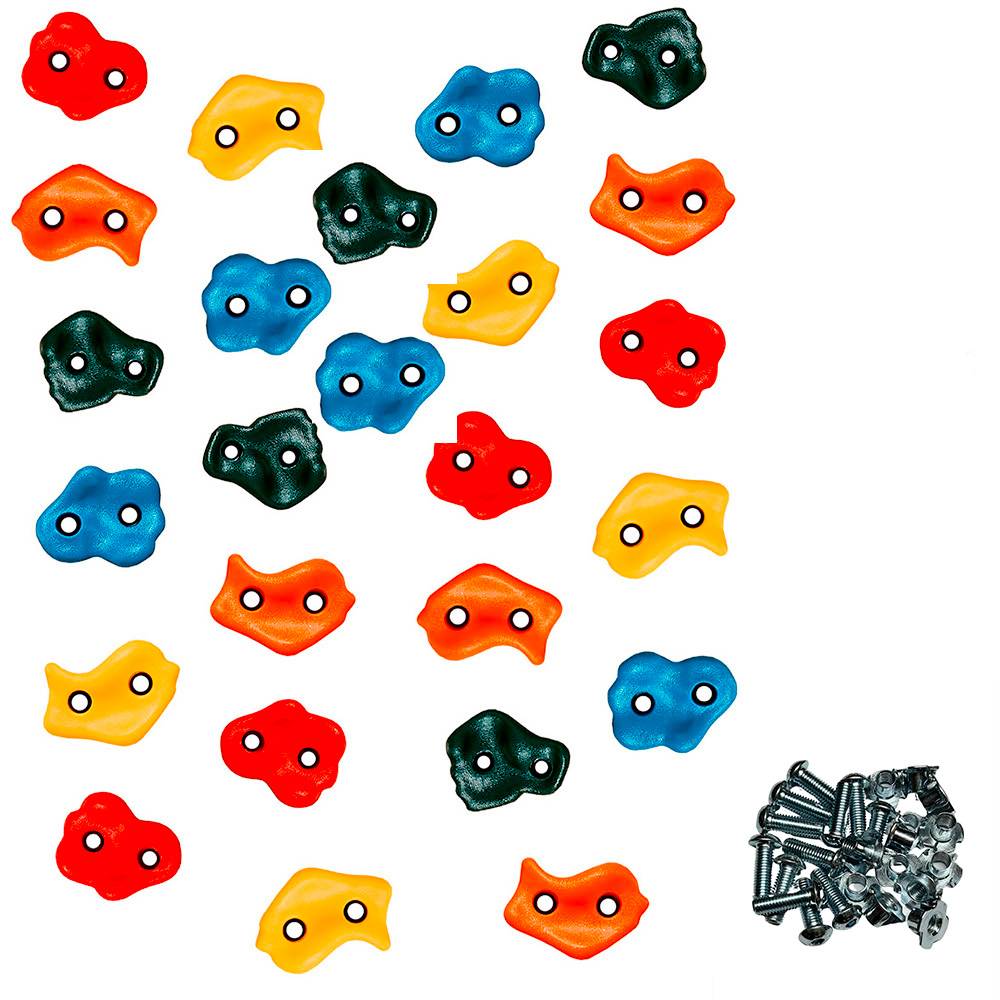 Kangui - 25 Pierres à grimper d'escalade pour structures de jeux - Fixations incluses Kangui - Image 1