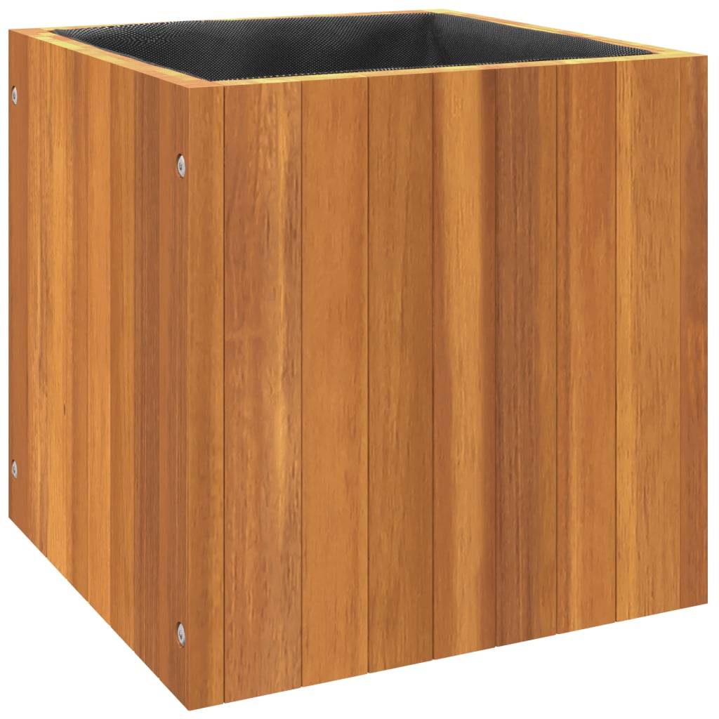 ComfortXL - Pot de fleurs bois acacia massif décoration intérieur extérieur sac plantation 35cm - ComfortXL Outdoor Living - Image 7
