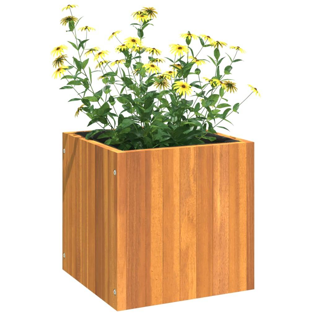 ComfortXL - Pot de fleurs bois acacia massif décoration intérieur extérieur sac plantation 35cm - ComfortXL Outdoor Living - Image 4