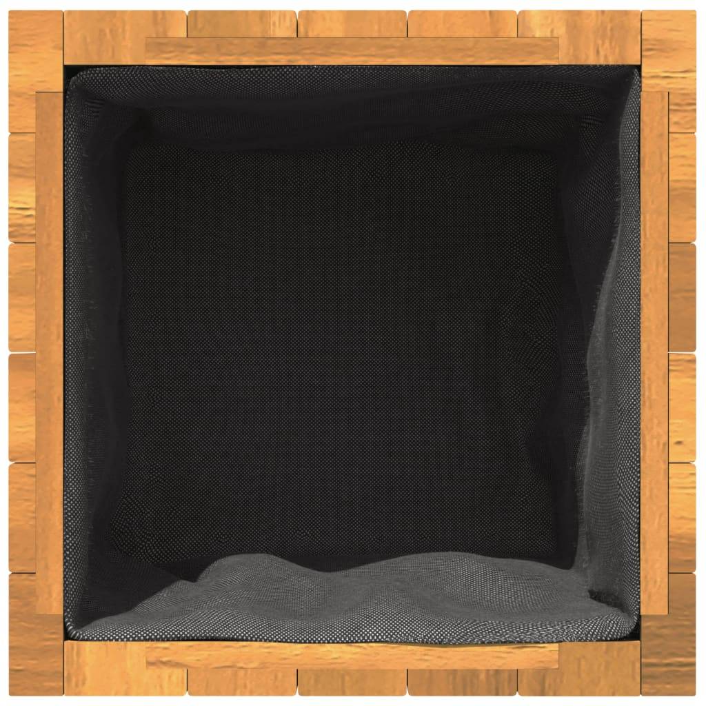 ComfortXL - Pot de fleurs bois acacia massif décoration intérieur extérieur sac plantation 35cm - ComfortXL Outdoor Living - Image 8