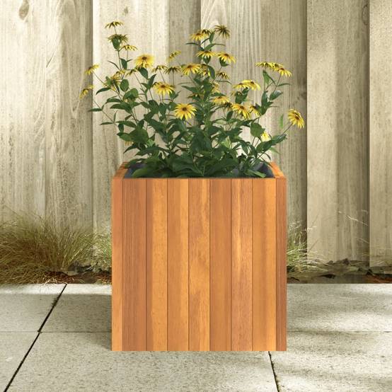 ComfortXL - Pot de fleurs bois acacia massif décoration intérieur extérieur sac plantation 35cm - ComfortXL Outdoor Living - Image 3