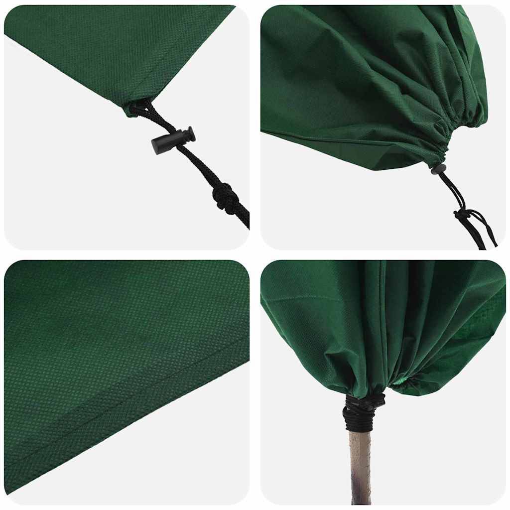 Lot 10 Housses Hivernage Individuelles Polypropylène Cordon Serrage Protection Gel Plantes Vert 0,8x1,2m – ComfortXL Outdoor Living - Image 9